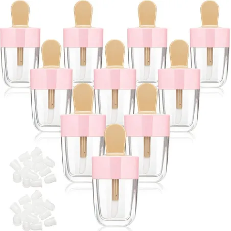 Empty transparent lip gloss containers - ice cream shape - 8 ml - 20 piecesLipsticks