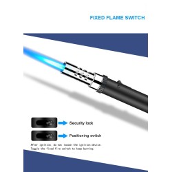 Metal torch gas lighter - windproof - adjustable flameLighters