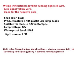 Motorcycle turn signals lamp - flowing LED lights - universal - waterproof - 12V LED - 2 piecesTurning lights