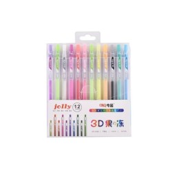 3D jelly pen - multi-color - painting / graffiti / ceramic / metal / glass - 12 piecesPens & Pencils