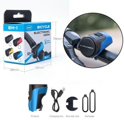 Bicycle horn - USB rechargeable - anti-theft alarmBicycle