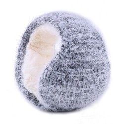Warm winter earmuffs - foldable - knitted wool / plushHats & Caps