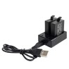 Battery charger - dual slot - with USB cable - for GoPro 5 / 6 / 7Battery & Chargers