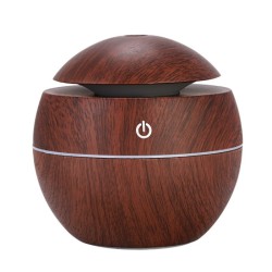 Ultrasonic air humidifier - essential oils diffuser - LED - USB - wooden grain - 130mlHumidifiers