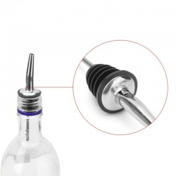 Stainless steel spout - pourer - dispenser - stopper - for wine / vinegar / oil bottleBar supply