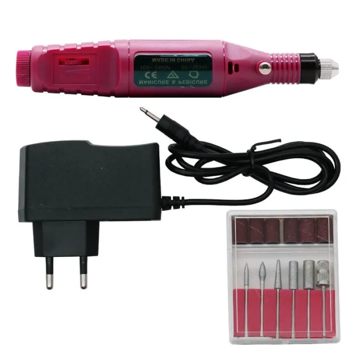 Electric nail drill - nail file - engraving machine - with drill bits - EU plugNail drills