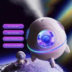Ultrasonic air humidifier - essential oils diffuser - spaceship / astronaut - LED - USB - 220mlHumidifiers