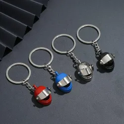 Motorcycle helmet - keychainKeyrings
