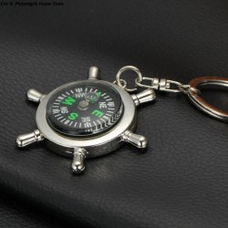 Wheel rudder - compass - keychainKeyrings