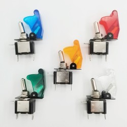 12V 20A - LED SPST toggle rocker switch - with coverSwitches