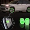 Universal tire air valves - fluorescent - 4 piecesValve caps