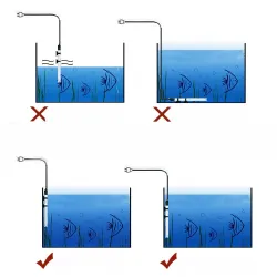 Aquarium water heater - with thermometer - adjustable - 25W - 50W - 100W - 200W - 300WAquarium