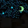 Luminous wall / ceiling stickers - kids bedroom decoration - moon / stars - 111 piecesWall stickers