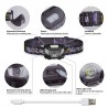 Mini rechargeable flashlight - headband lamp - motion sensor - USB - LED - 3000LMTorches