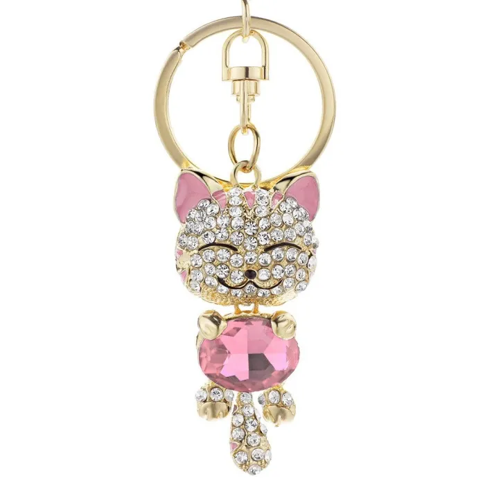 Crystal cat keychainKeyrings