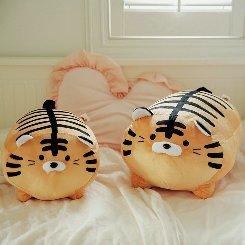 Fat round tiger - plush toy - soft cushionCuddly toys