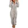 Long winter pyjama - plush romper - with zipper / hoodLingerie