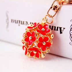 Hollow out flower ball - keychainKeyrings