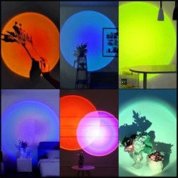 LED sunset lamp - rainbow light projector - rotatable - USBLights & lighting