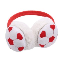 Warm plush earmuffs - football printHats & caps