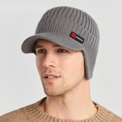 Warm winter knitted hat - with visor / ears protectionHats & Caps