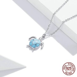 Blue turtle necklace - 925 sterling silverNecklaces