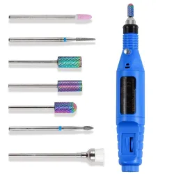 Ceramic diamond nail drill bits - manicure / pedicure - 7 piecesNail drills