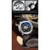 CHENXI - automatic mechanical Quartz watch - waterproof - skeleton design - blackWatches