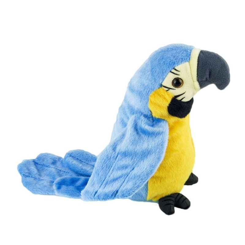 Plush talking parrot - repeats what you say - waves its wings - plush toyCuddly toys