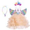 Unicorn dress - princess costume for girls - necklace / headband / wingsCostumes