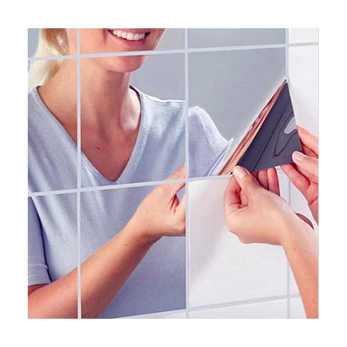 Square mirror tile - wall sticker - 15 * 15 cmBathroom & Toilet