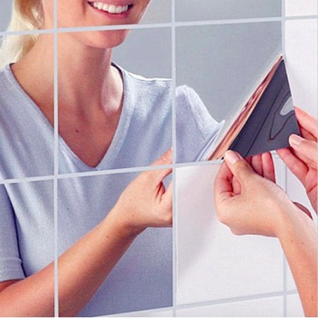 Square mirror tile - wall sticker - 15 * 15 cmBathroom & Toilet