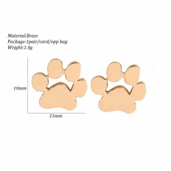 Small stud earrings - animal's paw printEarrings