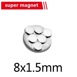 N35 - neodymium magnet - strong disc - 8mm * 1.5 mmN35