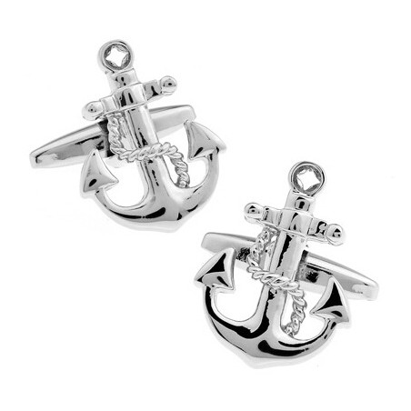 Boat anchor - silver cufflinksCufflinks