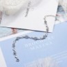 Elegant bracelet - zircon flowers - hearts - 925 sterling silverBracelets