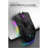 BM600 - wireless RGB gaming mouse - honeycomb design - rechargeable - USB - 2.4GMouses