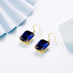 Luxury gold earrings with blue sapphireEarrings