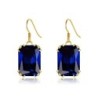 Luxury gold earrings with blue sapphireEarrings