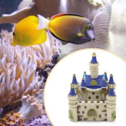 Mini white-blue castle - aquarium decorationDecorations