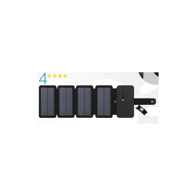 Solar foldable phone charger - USB - 10W - 4 / 5 solar panelsSolar panels