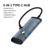 5 in 1 HUB - Type-C - USB 2.0 / 3.0 - 3.5mm jack - splitter - adapterHubs