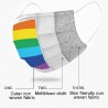 Protective face / mouth mask - antibacterial - disposable - rainbow pattern - 10 piecesMouth masks