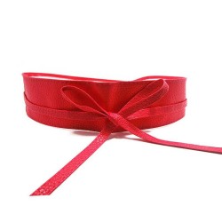 Wide self-tie belt - soft leatherBelts