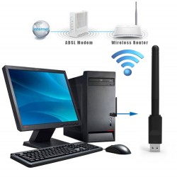 Wireless Wi-Fi LAN - adapter with antenna - USB - 150MbpsNetwork