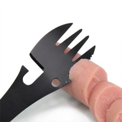 Multi-function stainless steel cutlery - spoon - fork - knife - bottle / can openerCutlery