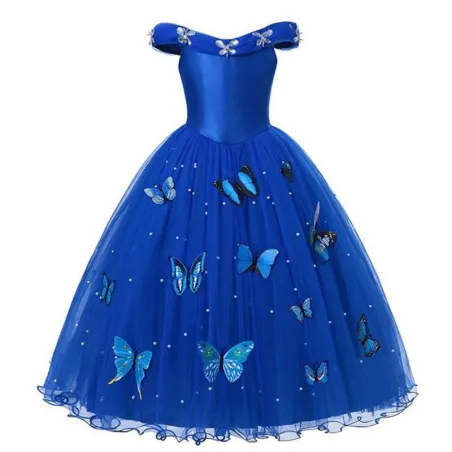 Princess butterflies blue dress - girls costumeCostumes