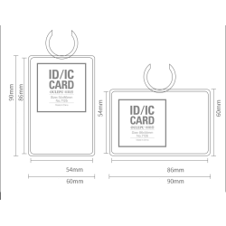Transparent ID card holder - with lanyardAccess Control Cards