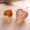 Heart shaped glass - double wall - coffee / tea mugDrinkware