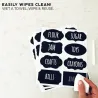 Multifunction black labels - jar / bottle stickers - with erasable chalk marker - 250 piecesAdhesives & Tapes